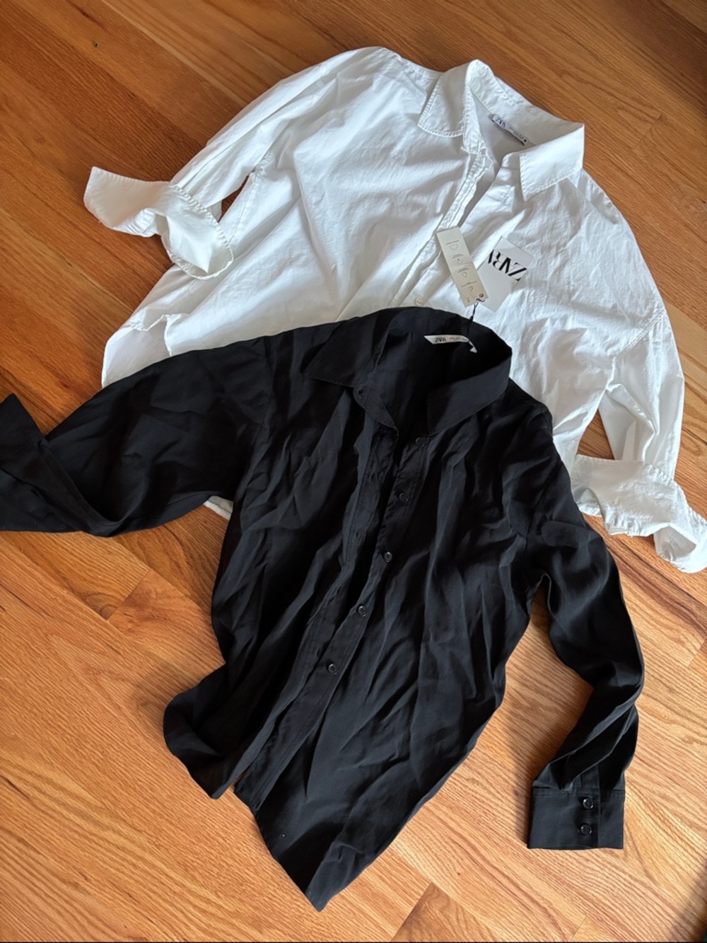 Zara White & Black Button-Up Shirt Bundle